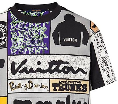 LOUIS VUITTON FW23 Multicolor Printed Crewneck Short Sleeve T-Shirt Mens. 1AFB84 Details for LOUIS VUITTON FW23 Multicolor Printed Crewneck Short Sleeve T-Shirt Mens. 1AFB84