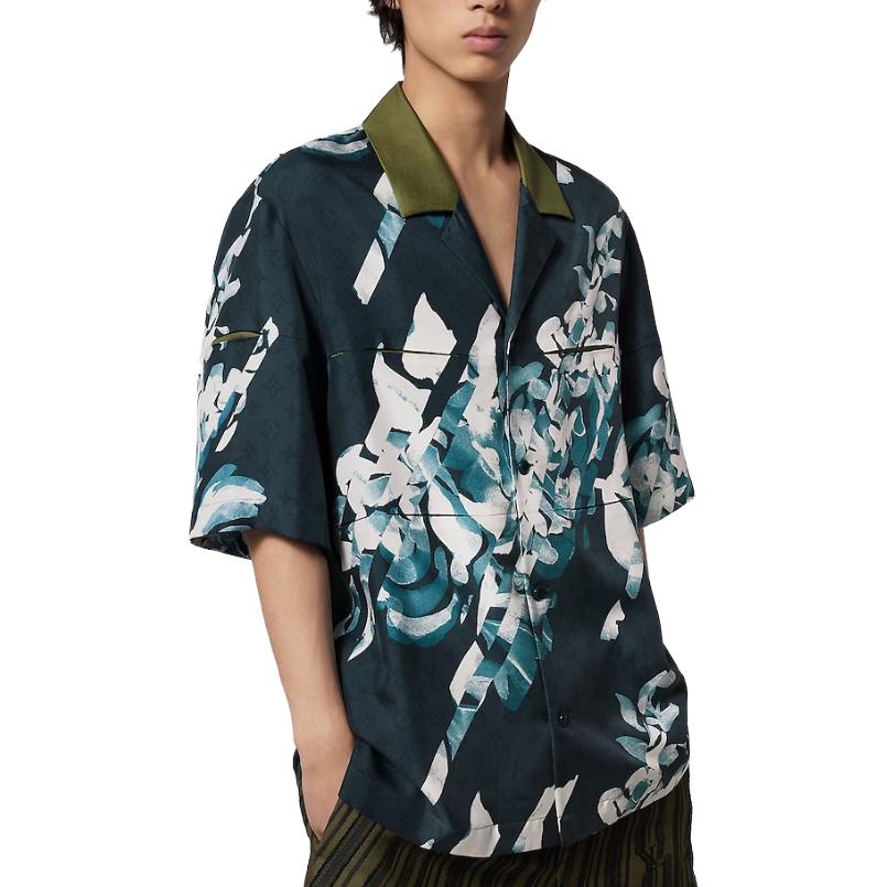 Purchase ルイ・ヴィトン FW23 パターンプリント 半袖シャツ ブルー 1AFATU