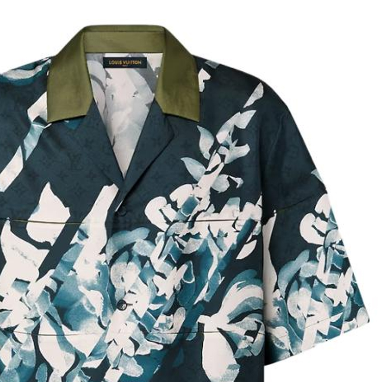 Sizing ルイ・ヴィトン FW23 パターンプリント 半袖シャツ ブルー 1AFATU