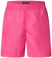 LOUIS VUITTON FW23 Pink Monogram Embossed Loose Fit Beach Shorts . 1ABJG9 LOUIS VUITTON FW23 Pink Monogram Embossed Loose Fit Beach Shorts . 1ABJG9