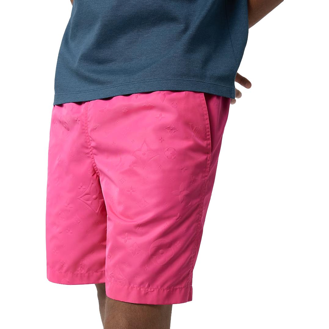 Purchase LOUIS VUITTON FW23 Seluar Pendek Pantai Pink Monogram Longgar Embossed. 1ABJG9