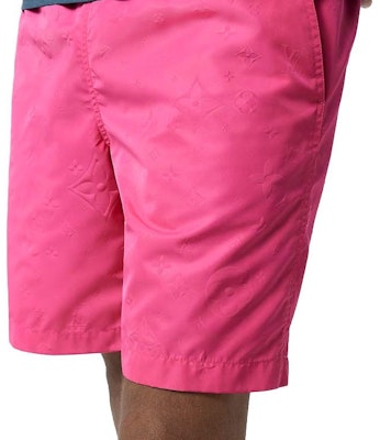 LOUIS VUITTON FW23 Seluar Pendek Pantai Pink Monogram Longgar Embossed. 1ABJG9 Sizing LOUIS VUITTON FW23 Seluar Pendek Pantai Pink Monogram Longgar Embossed. 1ABJG9