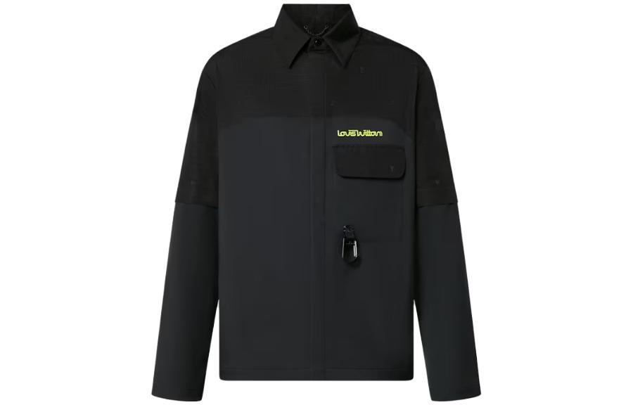 Order Camisa Negra LOUIS VUITTON FW23 con Mangas Removibles y Logo. 1ABJ0A