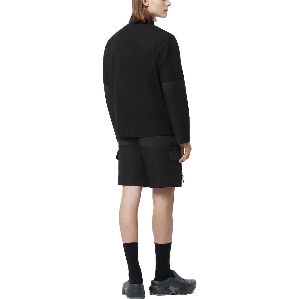 Shop Camisa Negra LOUIS VUITTON FW23 con Mangas Removibles y Logo. 1ABJ0A