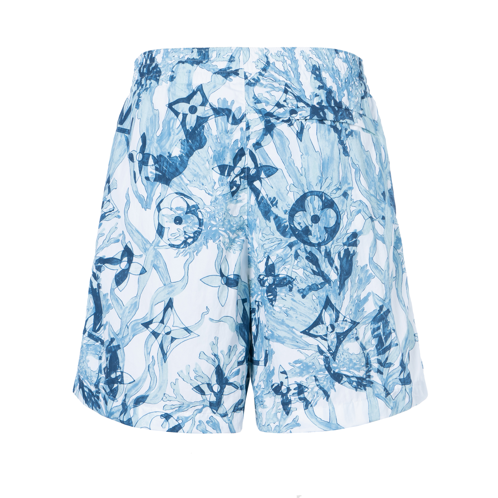 LOUIS VUITTON FW23 Seagrass Print Relaxed Fit Shorts  Blue 1ABJJQ 圖 3