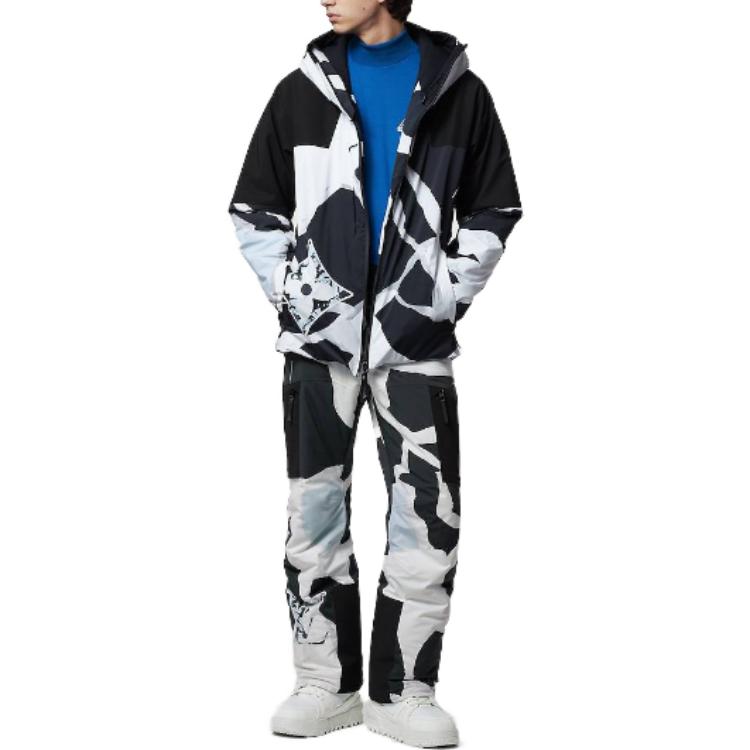 Lookbook 路易威登 FW23 滑雪系列 黑色拼接Logo滑雪褲 1AFAQM