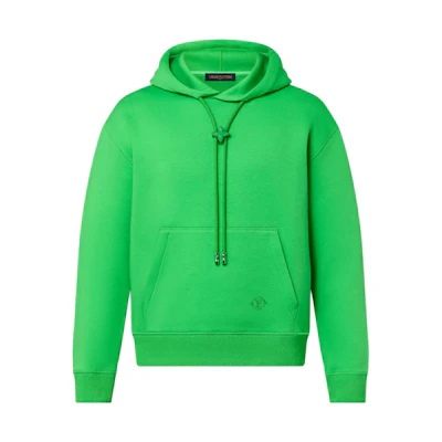 LOUIS VUITTON FW23 Solid Color Logo Hoodie Green 1ABY0P