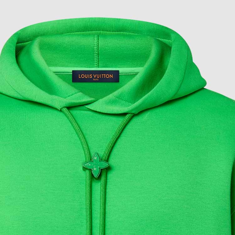 LOUIS VUITTON FW23 Solid Color Logo Hoodie  Green 1ABY0P 圖 7