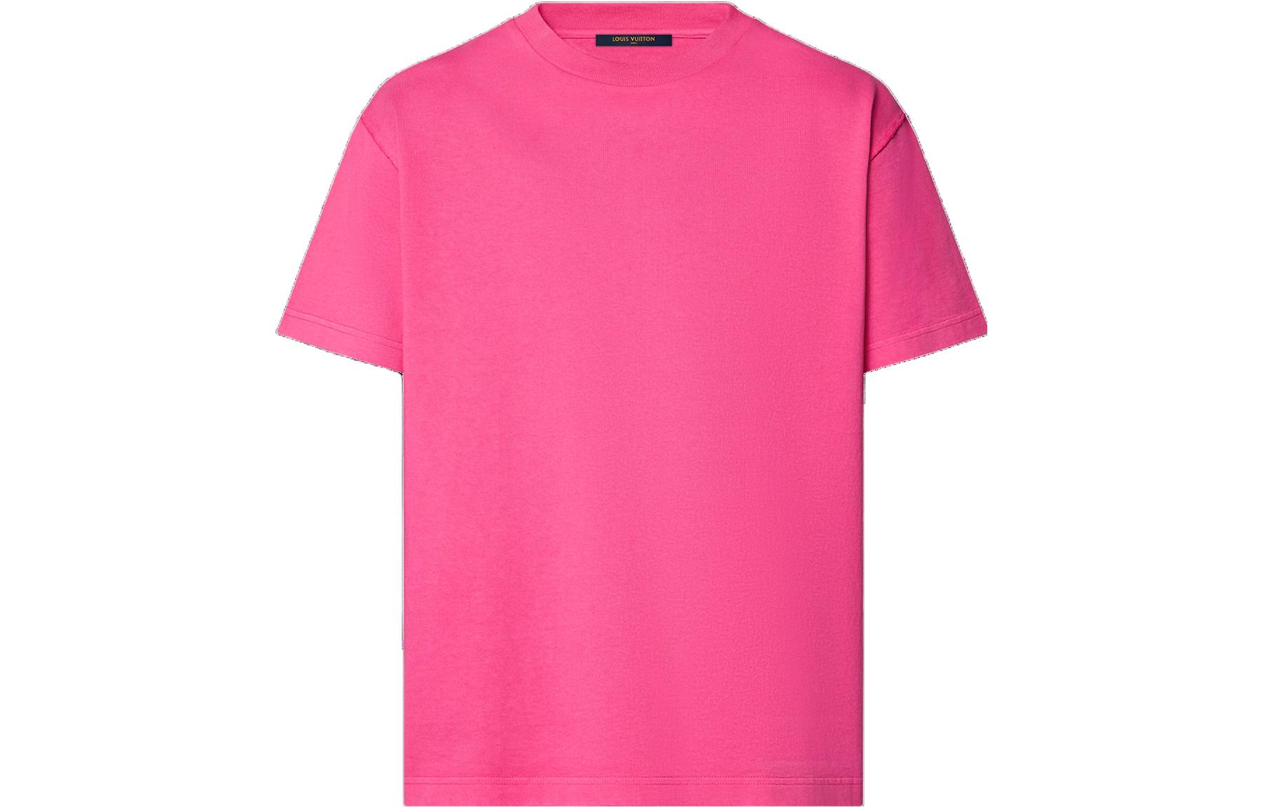 LOUIS VUITTON FW23 Solid Color Reversible Cotton T-Shirt Pink Men’s. 1ABJC5