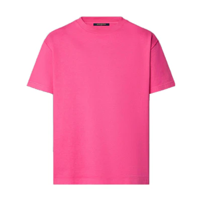 LOUIS VUITTON FW23 Solid Color Reversible Cotton T-Shirt Pink Men’s. 1ABJC5