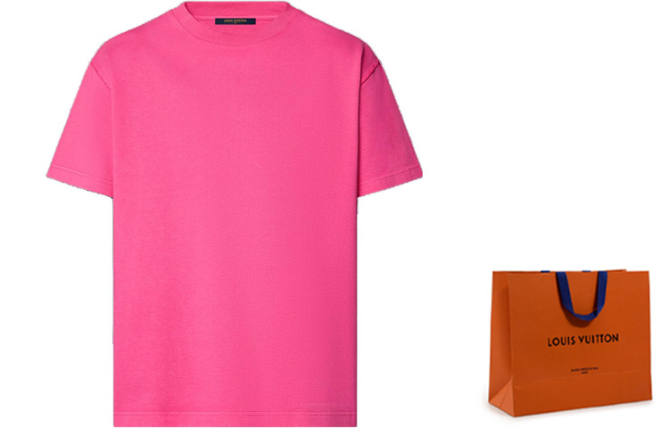 LOUIS VUITTON FW23 Solid Color Reversible Cotton T-Shirt Pink Men’s. 1ABJC5 圖 3