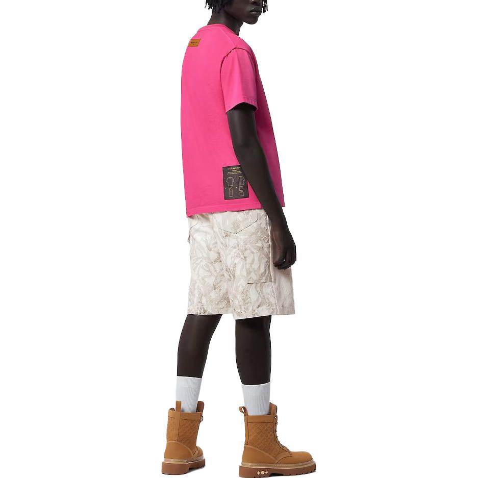 LOUIS VUITTON FW23 Solid Color Reversible Cotton T-Shirt Pink Men’s. 1ABJC5 圖 5