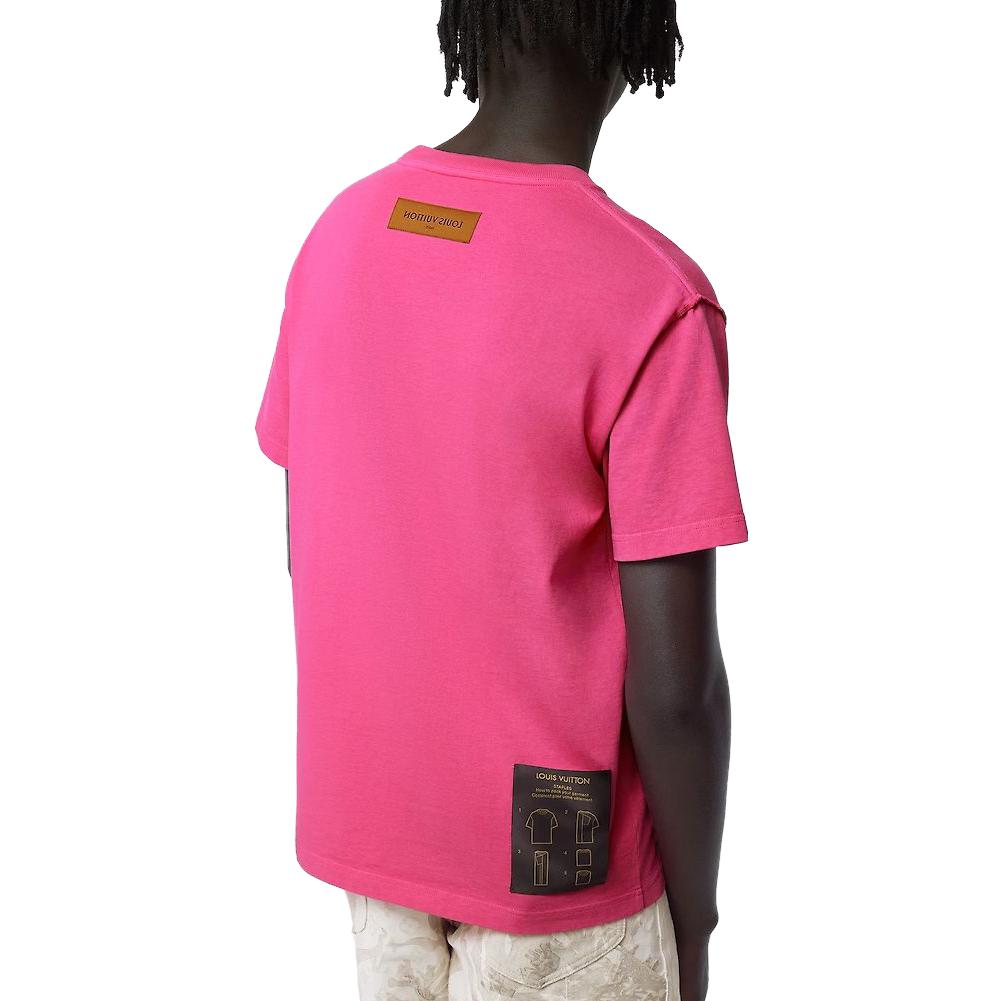 LOUIS VUITTON FW23 Solid Color Reversible Cotton T-Shirt Pink Men’s. 1ABJC5 圖 6