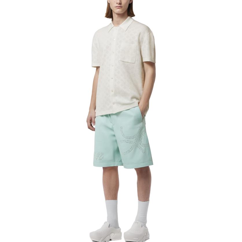 LOUIS VUITTON FW23 White Logo Pattern Cutout Short Sleeve Shirt Men’s. 1ABJ2W 圖 3