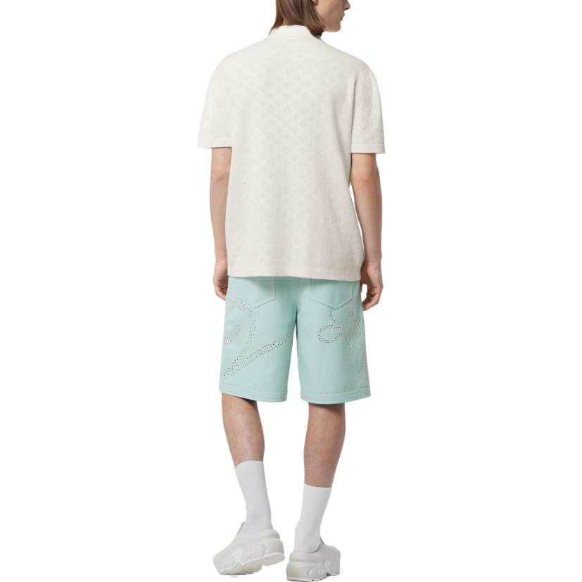 LOUIS VUITTON FW23 White Logo Pattern Cutout Short Sleeve Shirt Men’s. 1ABJ2W 圖 4