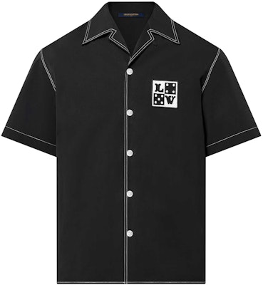 LOUIS VUITTON FW24 Black Polo Shirt with Embroidered Letter Logo. 1AFWTU Buy LOUIS VUITTON FW24 Black Polo Shirt with Embroidered Letter Logo. 1AFWTU