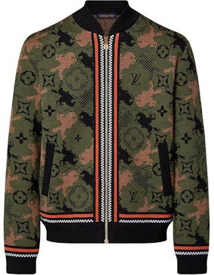 LOUIS VUITTON FW24 Green Logo Jacquard Pattern Bomber Jacket. 1AFXSF Order LOUIS VUITTON FW24 Green Logo Jacquard Pattern Bomber Jacket. 1AFXSF