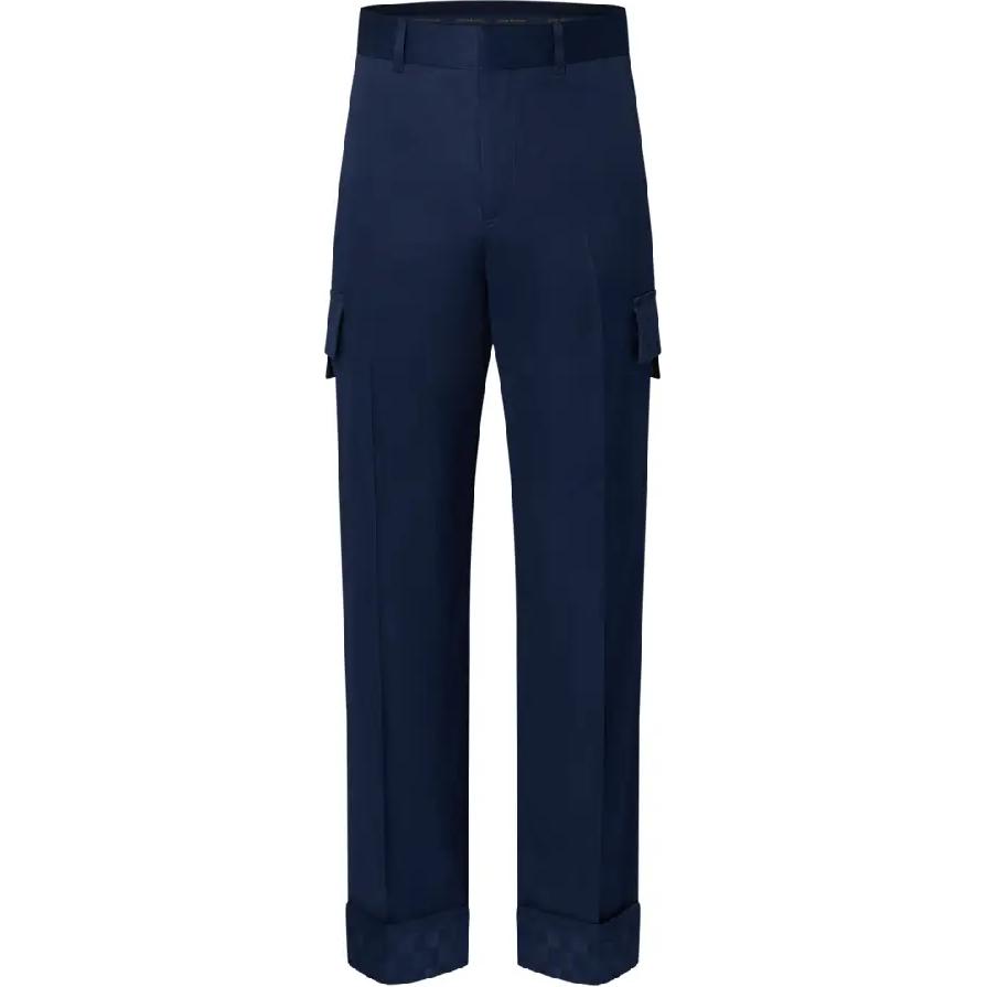 LOUIS VUITTON FW24  Navy Blue Straight-Leg Cargo Pants America’s Cup. 1AFVQ7