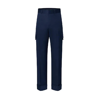 LOUIS VUITTON FW24 Navy Blue Straight-Leg Cargo Pants America’s Cup. 1AFVQ7