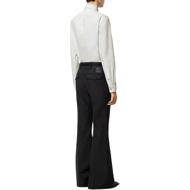 Shop 路易威登 FW24 白色長袖襯衫 帶口袋及尖領設計 1AFWTK