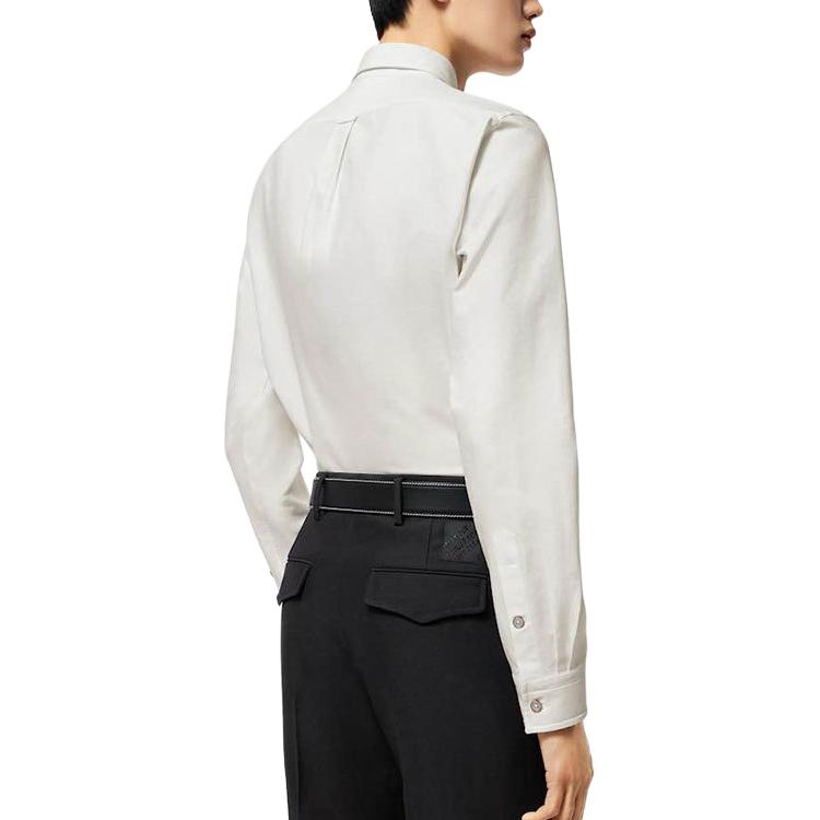 Purchase 路易威登 FW24 白色長袖襯衫 帶口袋及尖領設計 1AFWTK