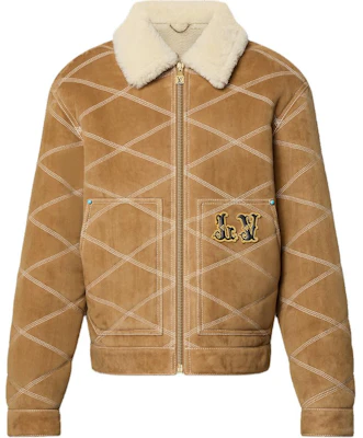 路易威登 FW24 米色刺繡Logo拉鍊翻領夾克 1AFXIS Order 路易威登 FW24 米色刺繡Logo拉鍊翻領夾克 1AFXIS