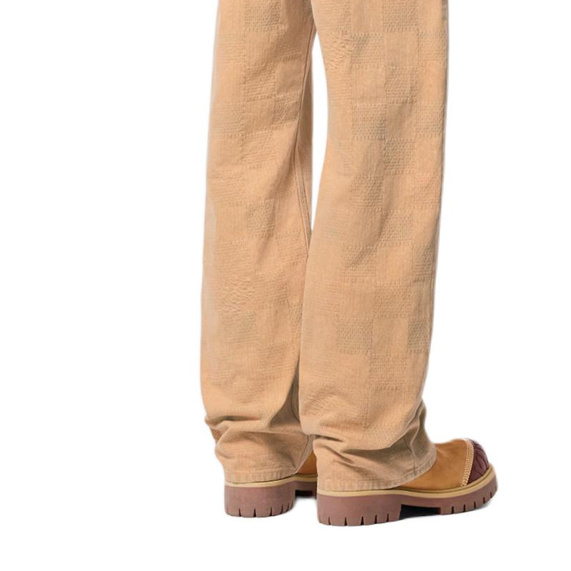 Shop Pantalones Cargo Beige de Pierna Recta LOUIS VUITTON FW24 con Logo para Hombre. 1AFX54