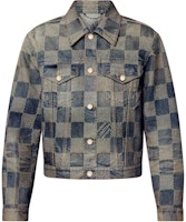 LOUIS VUITTON FW24 Blue Denim Jacket with Logo Jacquard Pocket for Men. 1AFWW8 LOUIS VUITTON FW24 Blue Denim Jacket with Logo Jacquard Pocket for Men. 1AFWW8
