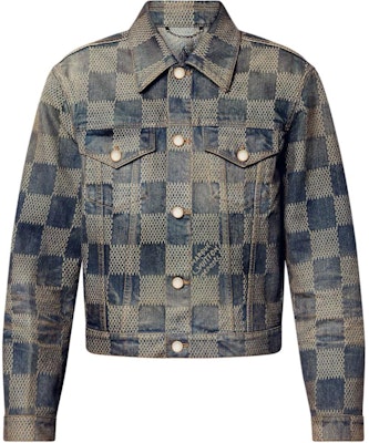 ルイヴィトン FW24 ブルーデニムジャケット メンズ ロゴジャカードポケット付き 1AFWW8 Buy ルイヴィトン FW24 ブルーデニムジャケット メンズ ロゴジャカードポケット付き 1AFWW8