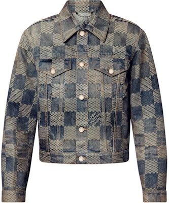 ルイヴィトン FW24 ブルーデニムジャケット メンズ ロゴジャカードポケット付き 1AFWW8 Order ルイヴィトン FW24 ブルーデニムジャケット メンズ ロゴジャカードポケット付き 1AFWW8