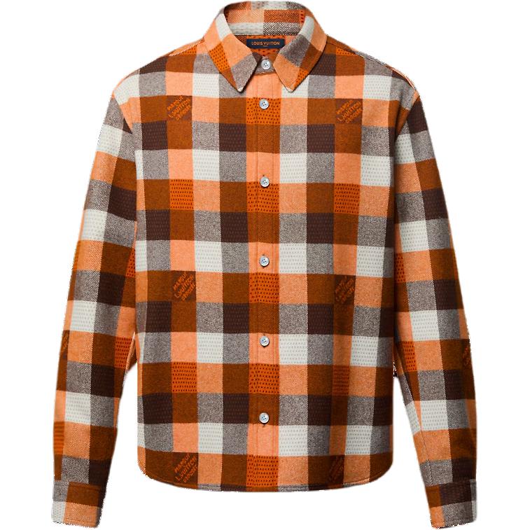 LOUIS VUITTON FW24 Checkered Jacquard Single-Breasted Shirt Men Multicolor 1AFXSJ