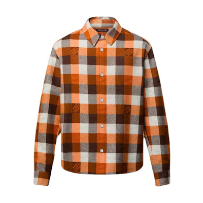 LOUIS VUITTON FW24 Checkered Jacquard Single-Breasted Shirt Men Multicolor 1AFXSJ