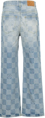 LOUIS VUITTON FW24 格紋中腰直筒牛仔褲 藍色 1AFQGR Lookbook LOUIS VUITTON FW24 格紋中腰直筒牛仔褲 藍色 1AFQGR