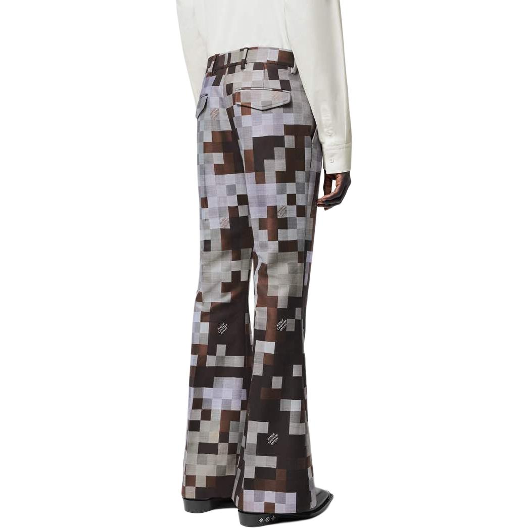 Lookbook ルイ・ヴィトン FW24 カラーブロック フラワープリント フレアパンツ メンズ. 1AFYHE