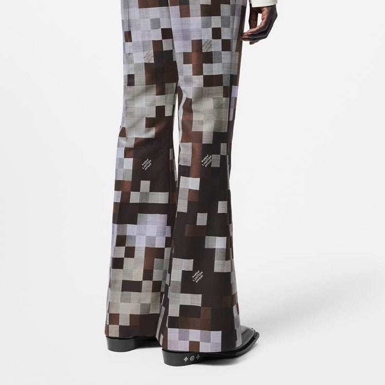 Sizing ルイ・ヴィトン FW24 カラーブロック フラワープリント フレアパンツ メンズ. 1AFYHE