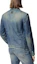Purchase LOUIS VUITTON FW24 Embroidered Pattern Double-Breasted Denim Jacket Blue Men 1AFWMF