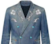 Cheap LOUIS VUITTON FW24 Embroidered Pattern Double-Breasted Denim Jacket Blue Men 1AFWMF