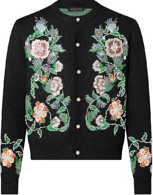 LOUIS VUITTON FW24 Floral Embroidered Button-Up Long Sleeve Sweater Black Men 1AFXK9 Buy LOUIS VUITTON FW24 Floral Embroidered Button-Up Long Sleeve Sweater Black Men 1AFXK9