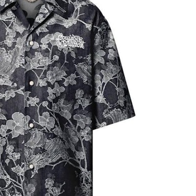 路易威登 FW24 花卉印花黑色短袖衬衫 1AFQZB Purchase 路易威登 FW24 花卉印花黑色短袖衬衫 1AFQZB