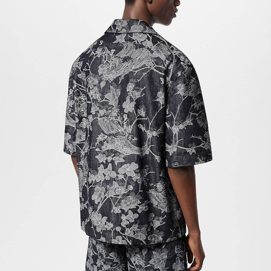 Details for 路易威登 FW24 花卉印花黑色短袖衬衫 1AFQZB