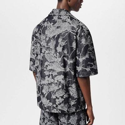 路易威登 FW24 花卉印花黑色短袖衬衫 1AFQZB Details for 路易威登 FW24 花卉印花黑色短袖衬衫 1AFQZB