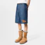 Details for Pantalones Cortos Louis Vuitton FW24 Logo Bordado Denim Azul Hombre. 1AFX84