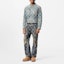 Purchase LOUIS VUITTON FW24 Logo Jacquard Check Casual Straight Jeans Men Blue 1AFX11