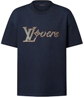 LOUIS VUITTON FW24 Logo Print Crewneck T-Shirt Men Navy Blue. 1AGHXQ LOUIS VUITTON FW24 Logo Print Crewneck T-Shirt Men Navy Blue. 1AGHXQ