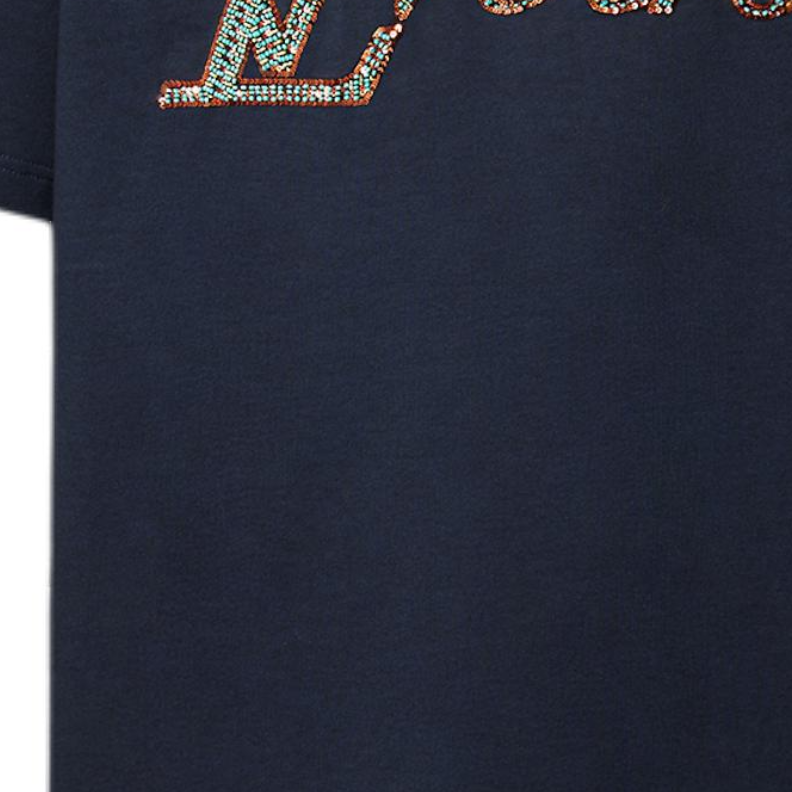 LOUIS VUITTON FW24 Logo Print Crewneck T-Shirt Navy 1AGHXN 圖 9