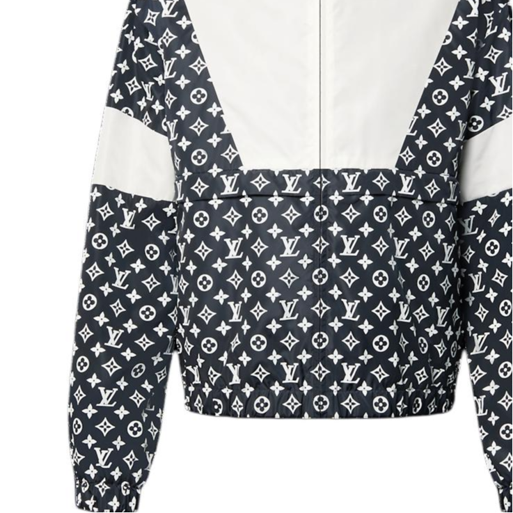 Sizing 루이비통 FW24 모노그램 컬러블록 집업 자켓 그레이 남성복 1AFWJL