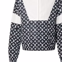 Sizing 路易威登 FW24 經典字紋拼接拉鍊外套 灰色 男裝 1AFWJL