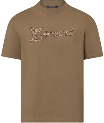 路易威登 FW24 刺繡Logo棕色圓領短袖男士T恤 1AFXP1 Order 路易威登 FW24 刺繡Logo棕色圓領短袖男士T恤 1AFXP1