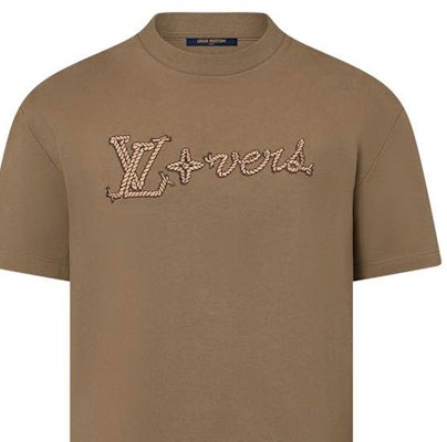 路易威登 FW24 刺繡Logo棕色圓領短袖男士T恤 1AFXP1 Sizing 路易威登 FW24 刺繡Logo棕色圓領短袖男士T恤 1AFXP1