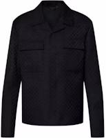 LOUIS VUITTON FW24 Solid Logo Jacquard Long Sleeve Shirt Black 1AFVND LOUIS VUITTON FW24 Solid Logo Jacquard Long Sleeve Shirt Black 1AFVND